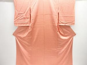 未使用品　矢羽根模様単衣小紋着物